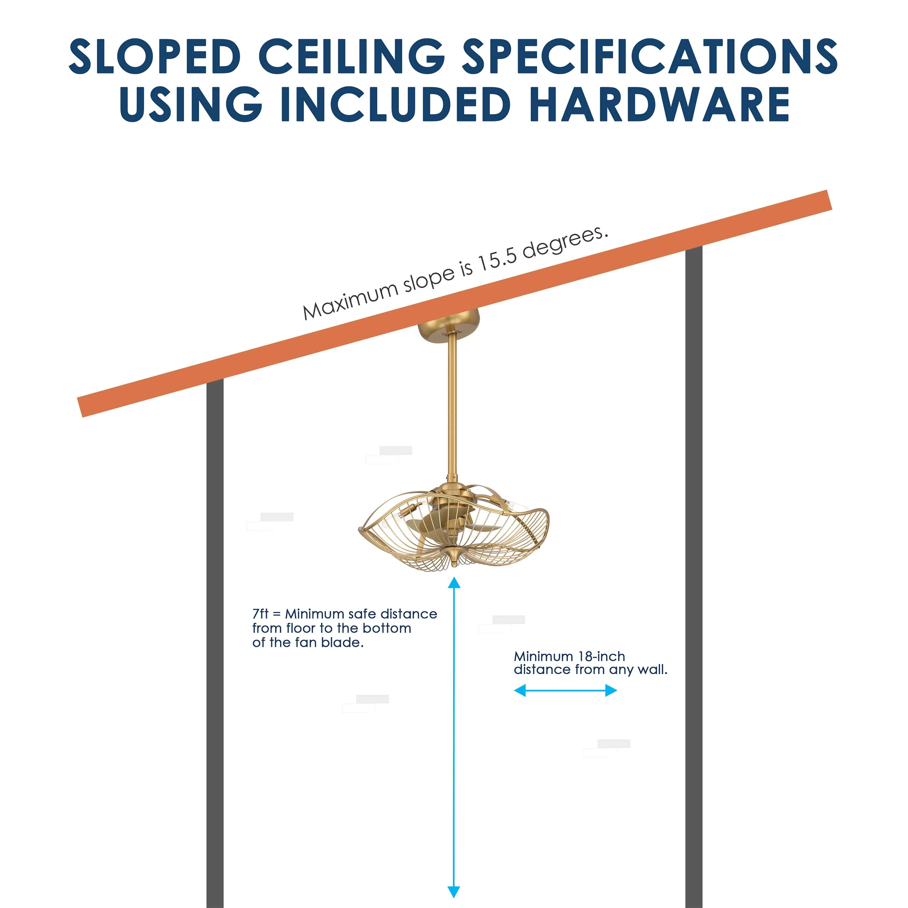 AURI™ Fandelier - 22inch Ceiling Fan - Aged Brass - Image 5