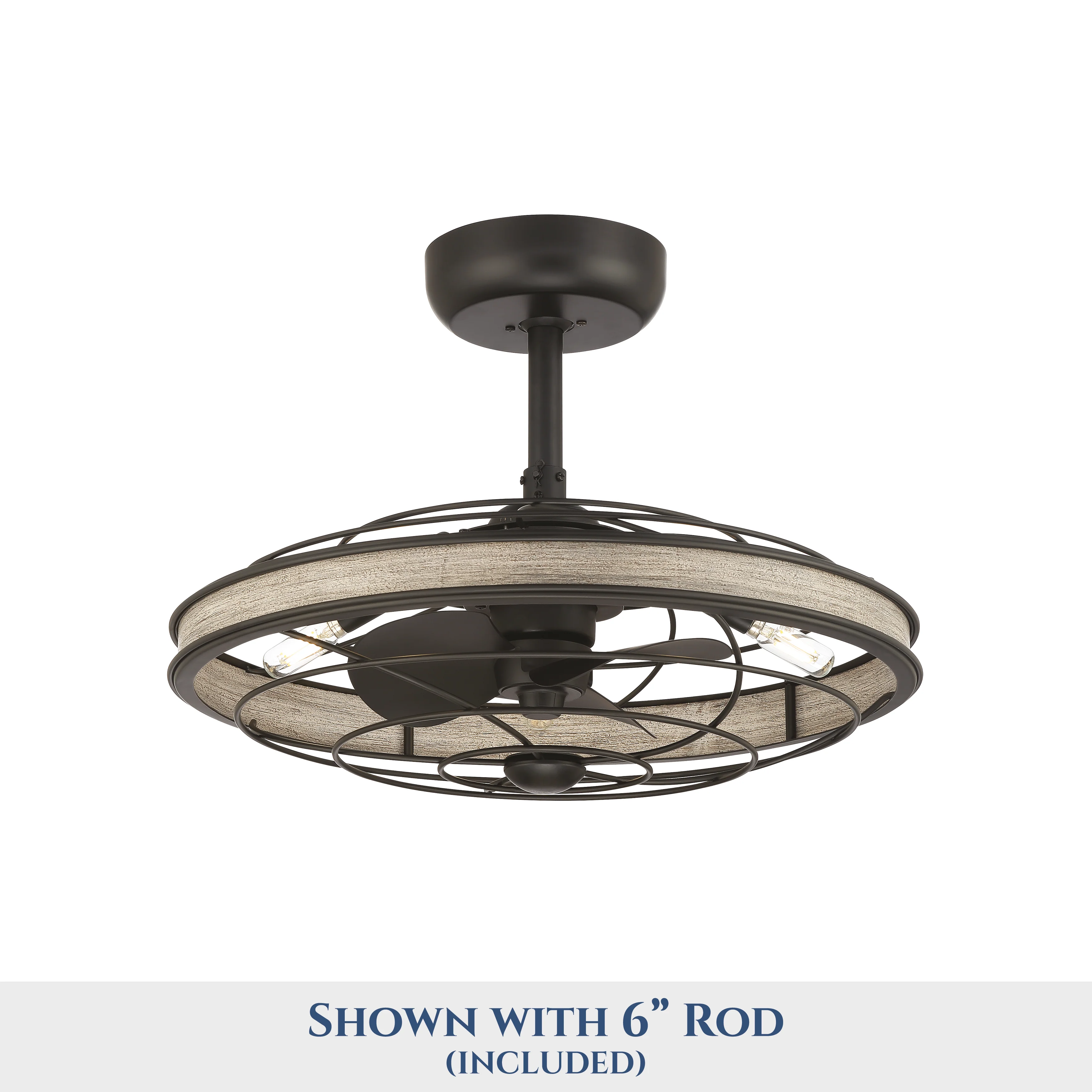 BLYNN® 22 inch Ceiling Fan with Remote Control and Dimmable Lights - Matte Black Finish - Image 10