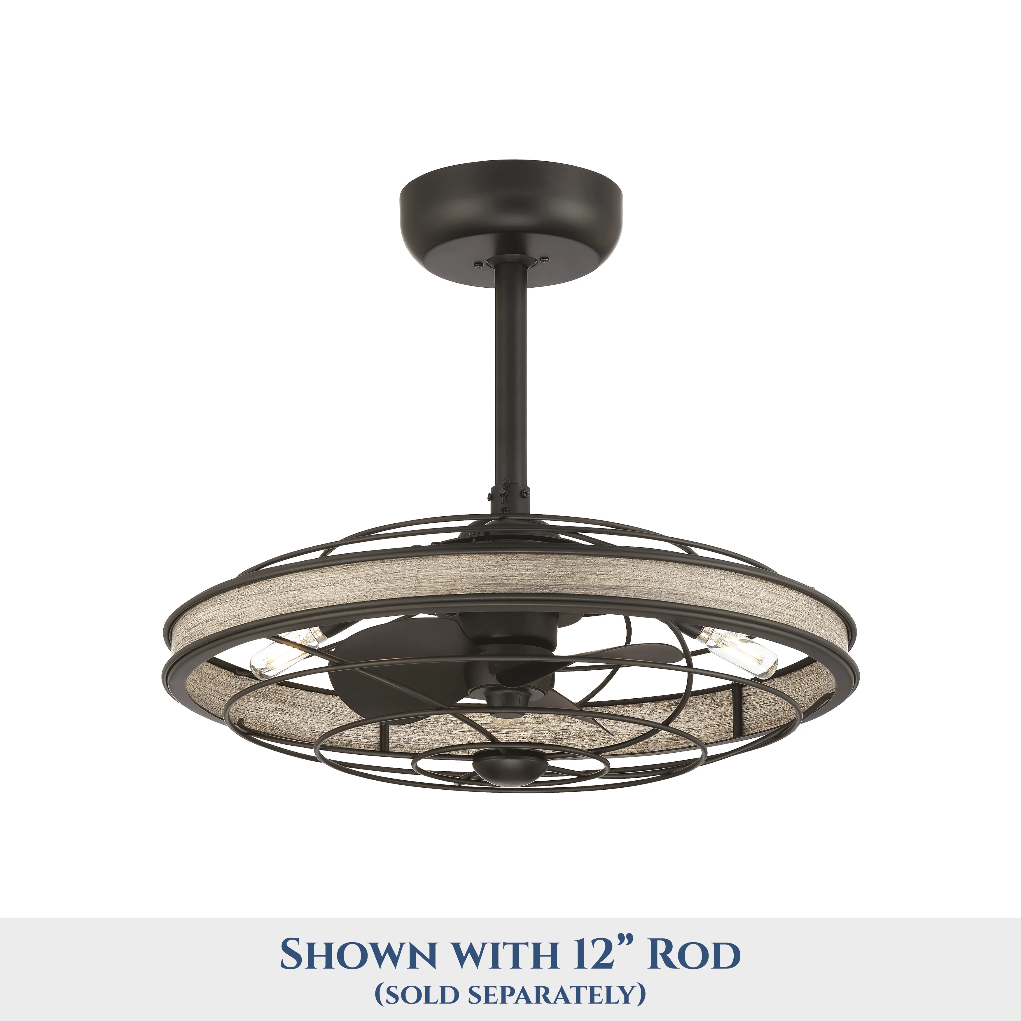 BLYNN® 22 inch Ceiling Fan with Remote Control and Dimmable Lights - Matte Black Finish - Image 11