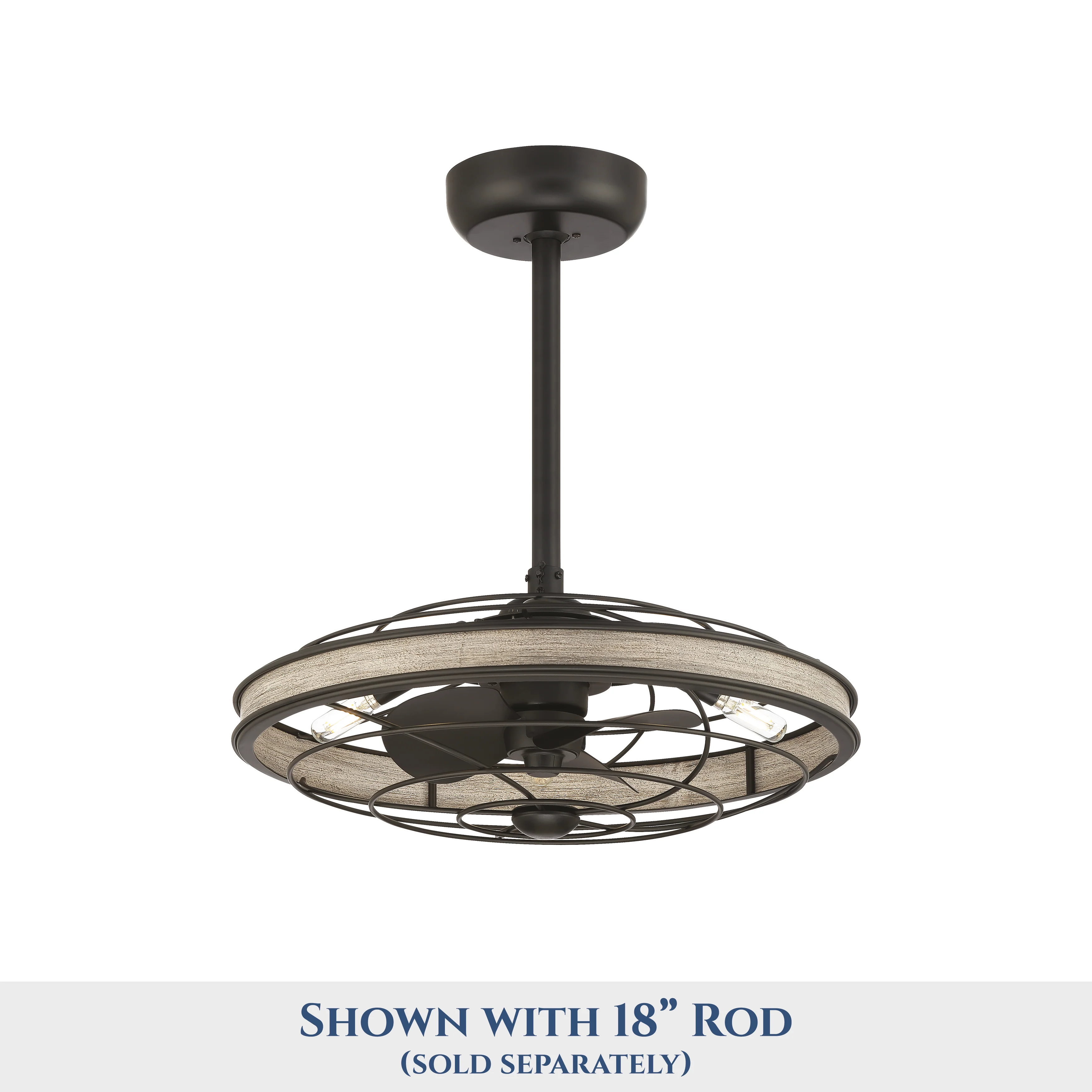 BLYNN® 22 inch Ceiling Fan with Remote Control and Dimmable Lights - Matte Black Finish - Image 12