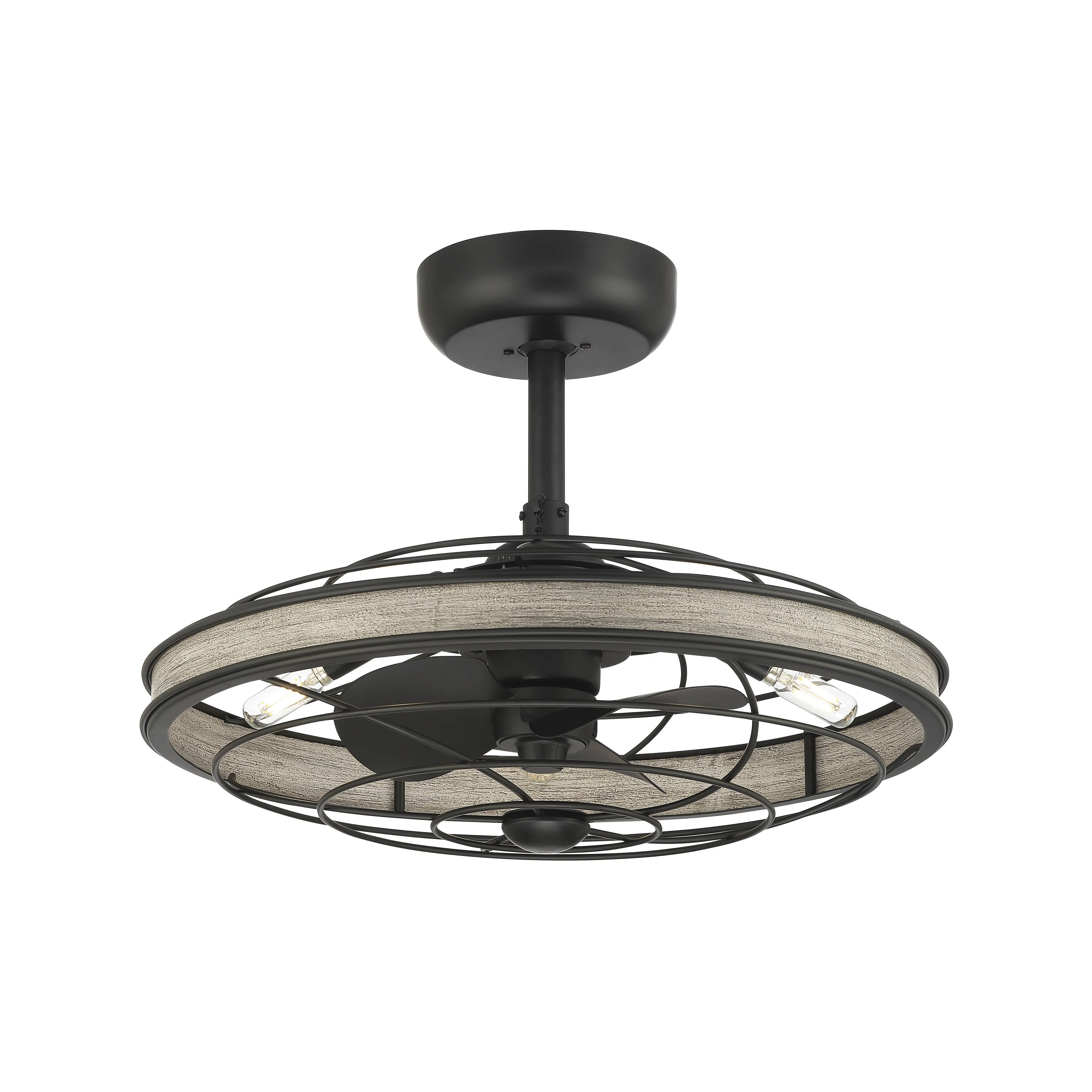 BLYNN® 22 inch Ceiling Fan with Remote Control and Dimmable Lights - Matte Black Finish - Image 2