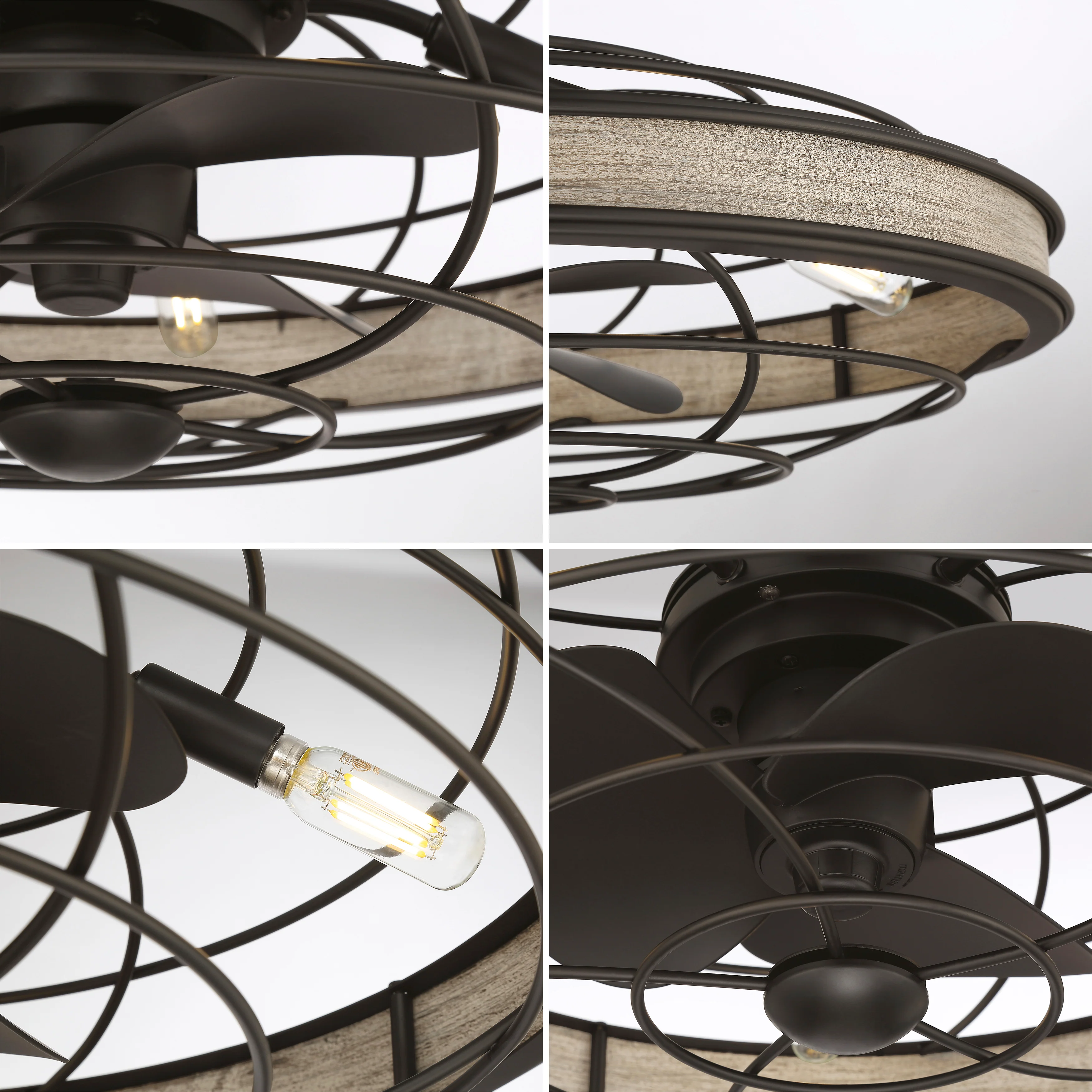 BLYNN® 22 inch Ceiling Fan with Remote Control and Dimmable Lights - Matte Black Finish - Image 8