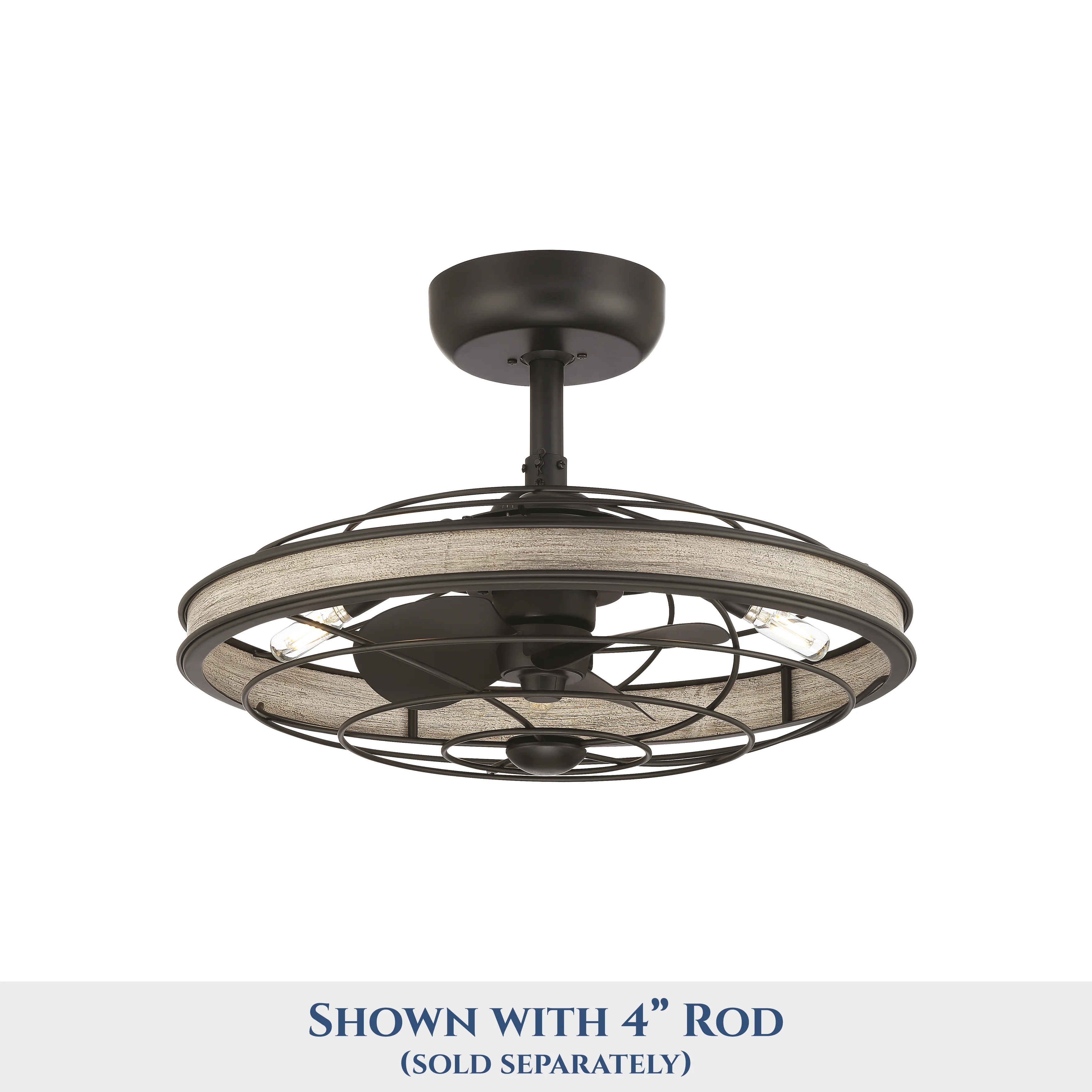 BLYNN® 22 inch Ceiling Fan with Remote Control and Dimmable Lights - Matte Black Finish - Image 9