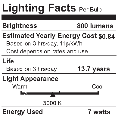 7 Watt LED Filament A-19 Light Bulb - Image 3