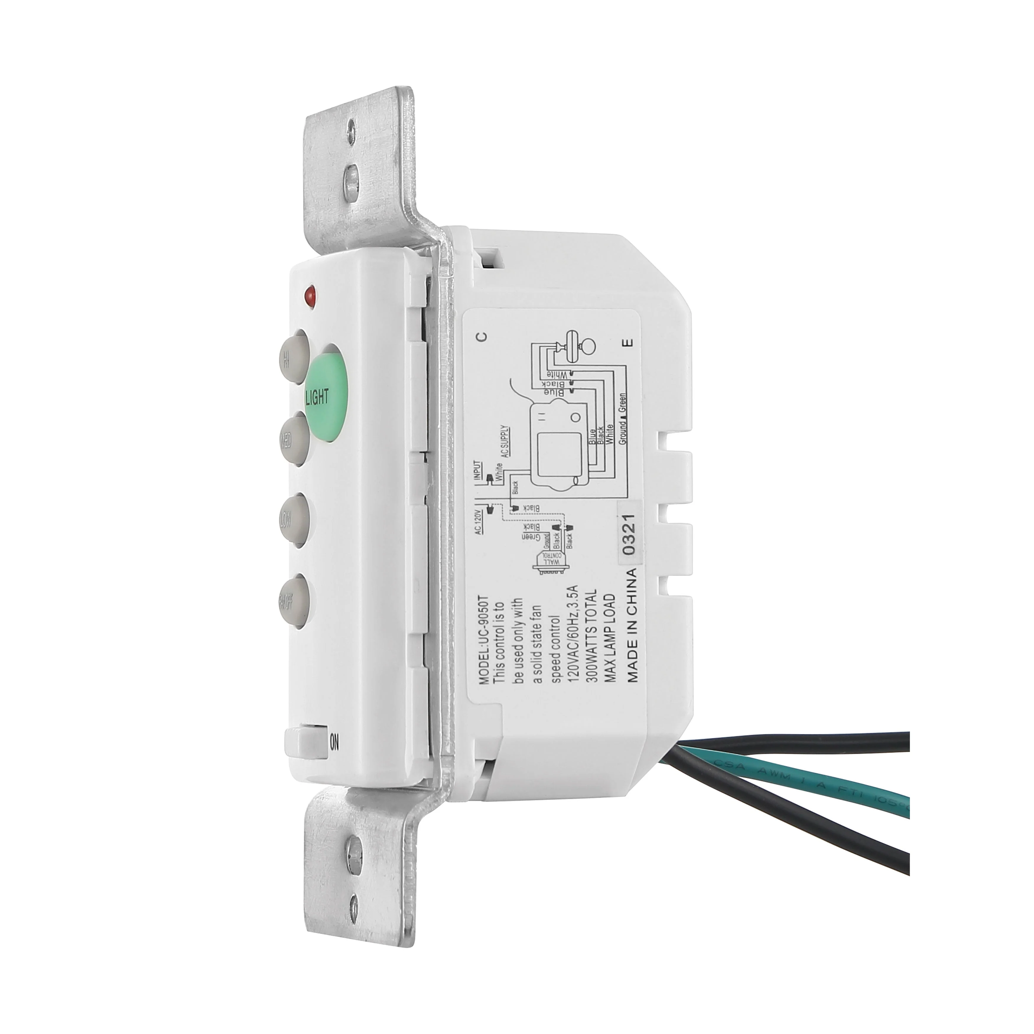 In-Wall Ceiling Fan Remote Control - AC Motor Jaxon Fandeliers Only - Image 3