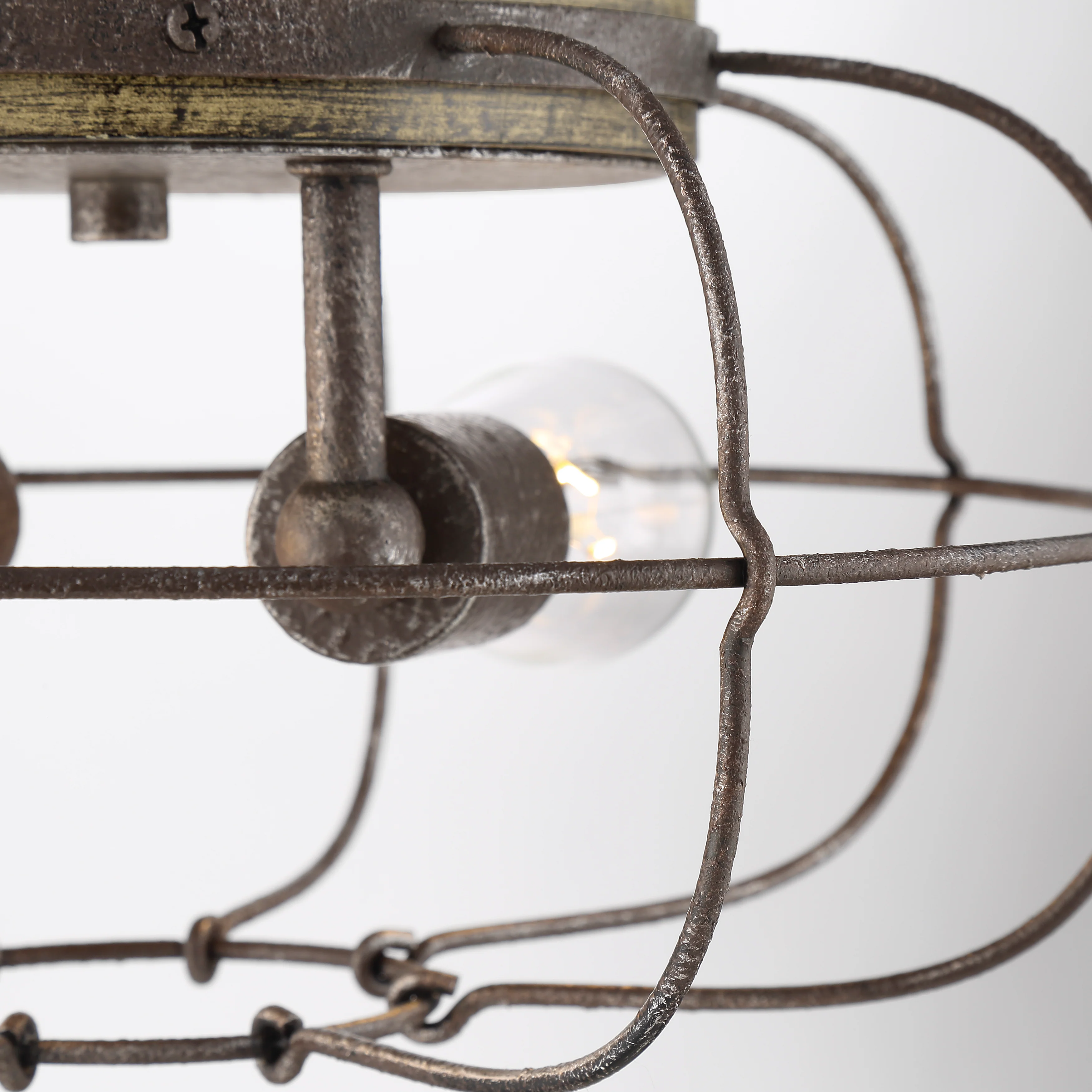 LYAM™ 14 inch 2-Light Flush Mount Light Fixture - Charred Iron Finish - Image 10
