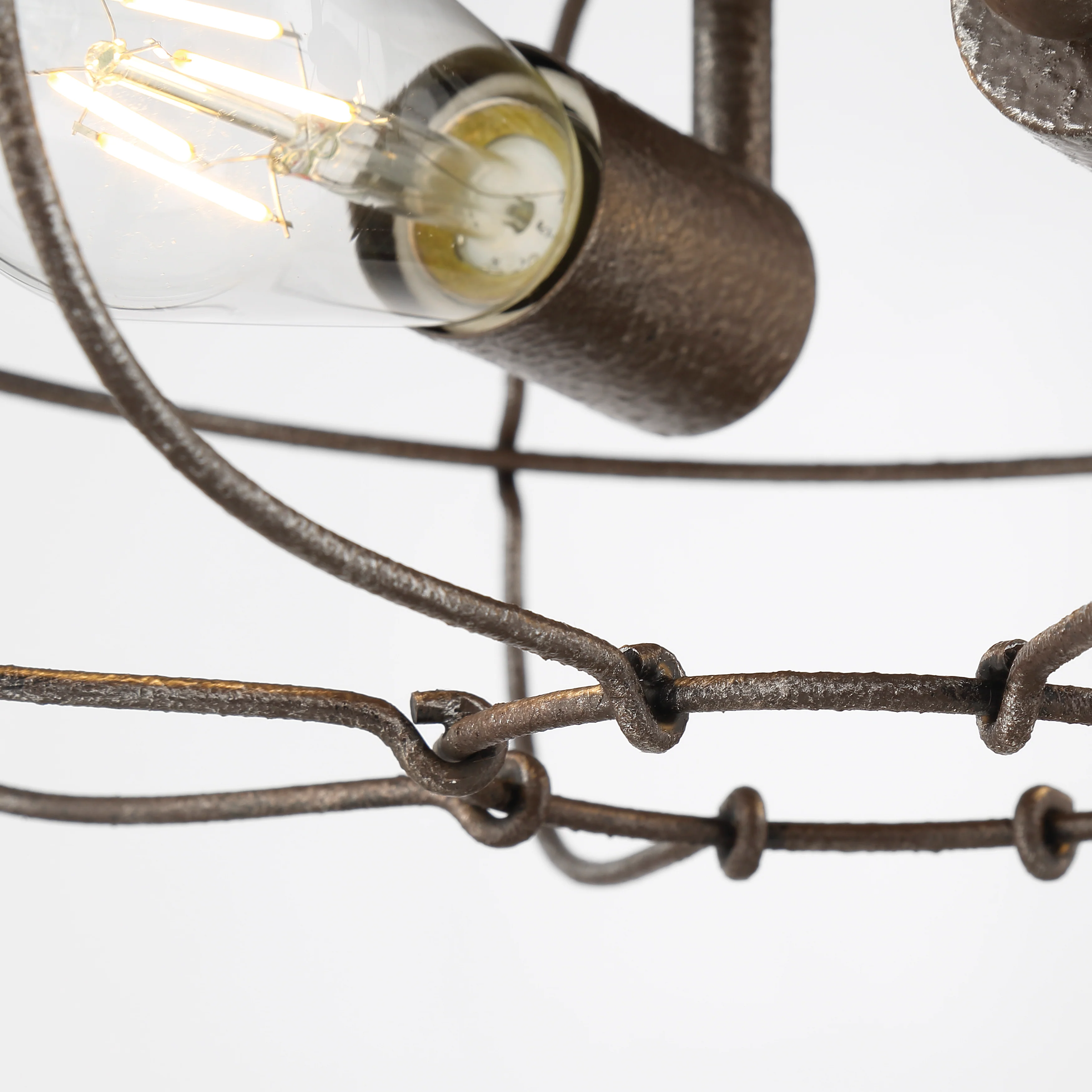 LYAM™ 14 inch 2-Light Flush Mount Light Fixture - Charred Iron Finish - Image 11