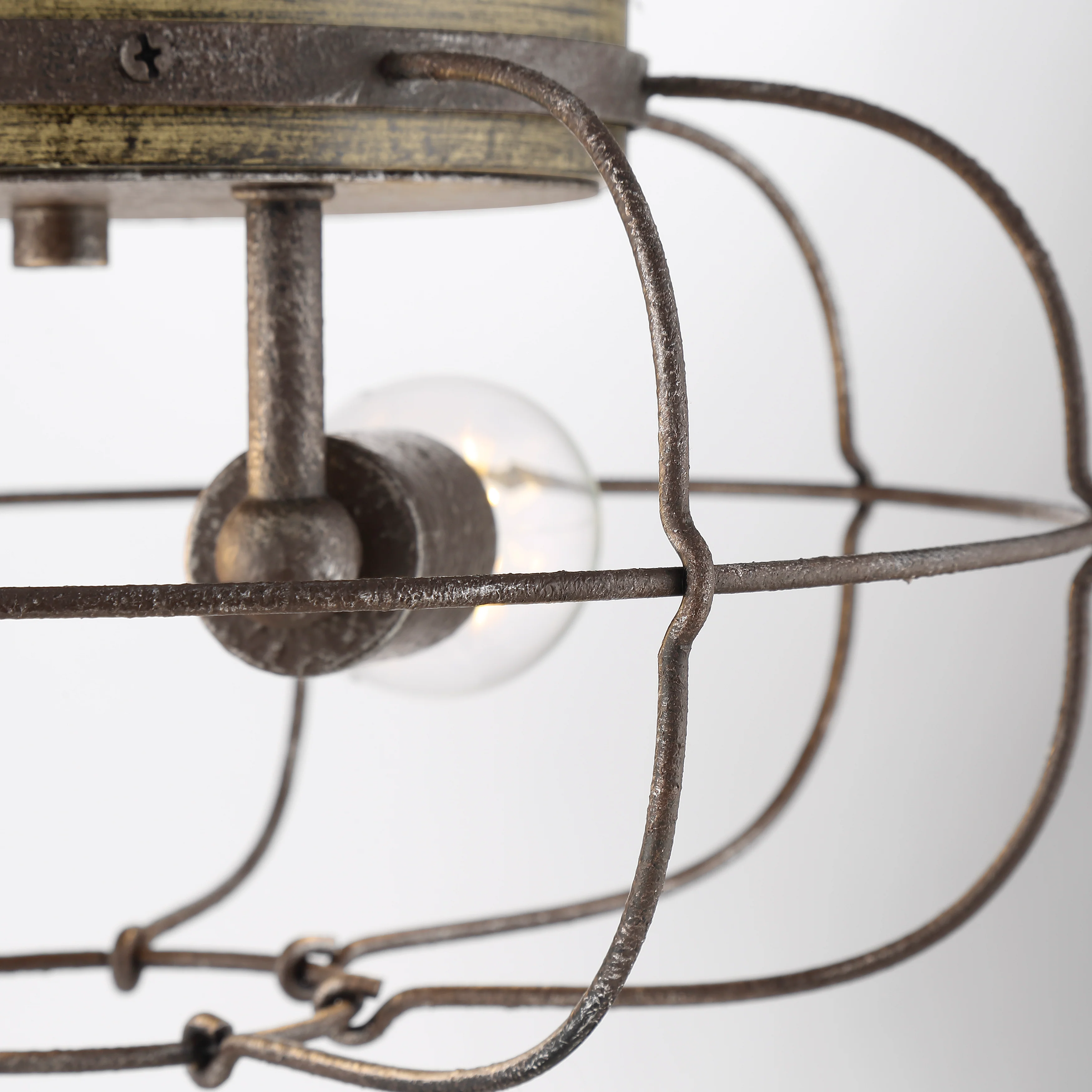 LYAM™ 14 inch 2-Light Flush Mount Light Fixture - Charred Iron Finish - Image 7