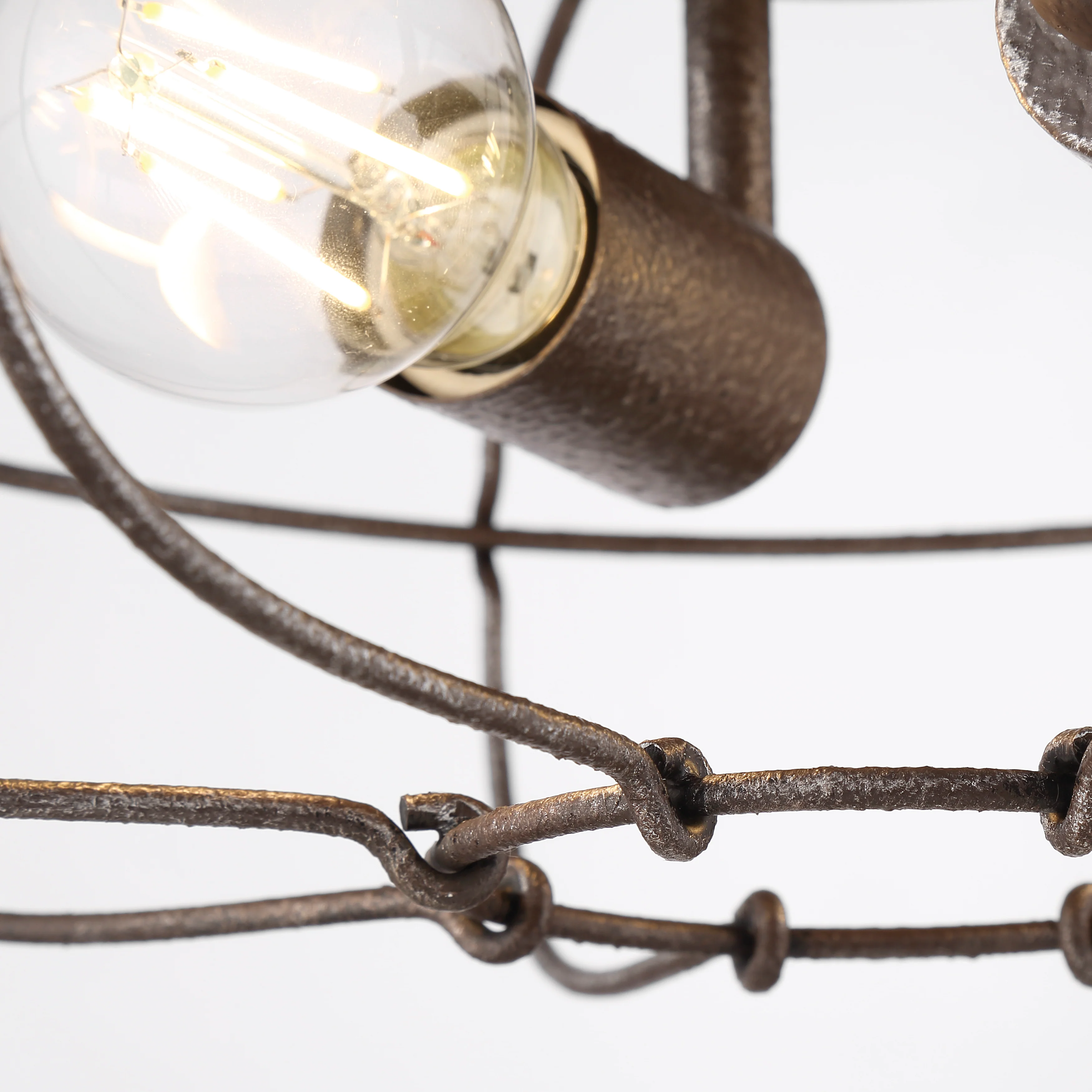 LYAM™ 14 inch 2-Light Flush Mount Light Fixture - Charred Iron Finish - Image 8