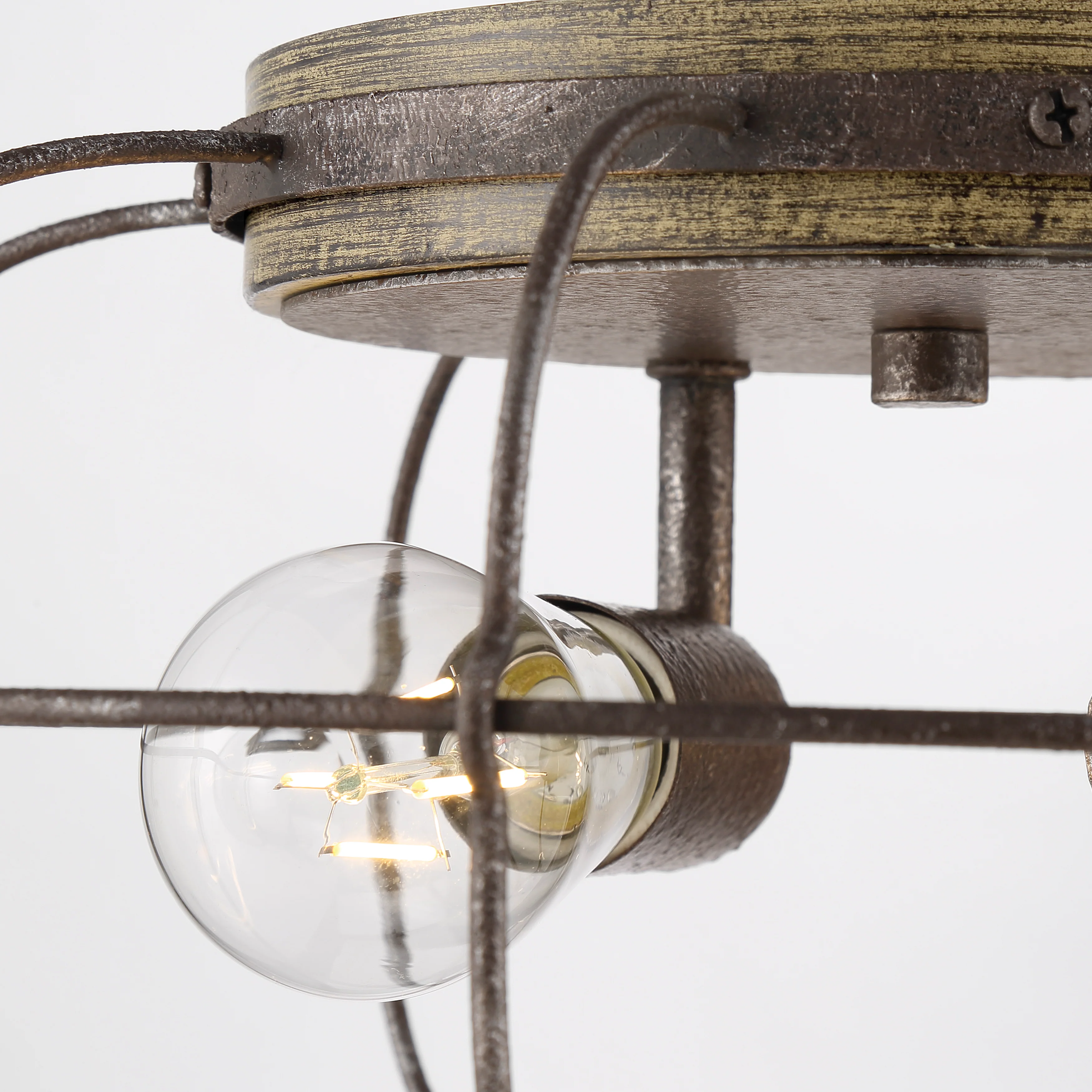 LYAM™ 14 inch 2-Light Flush Mount Light Fixture - Charred Iron Finish - Image 9