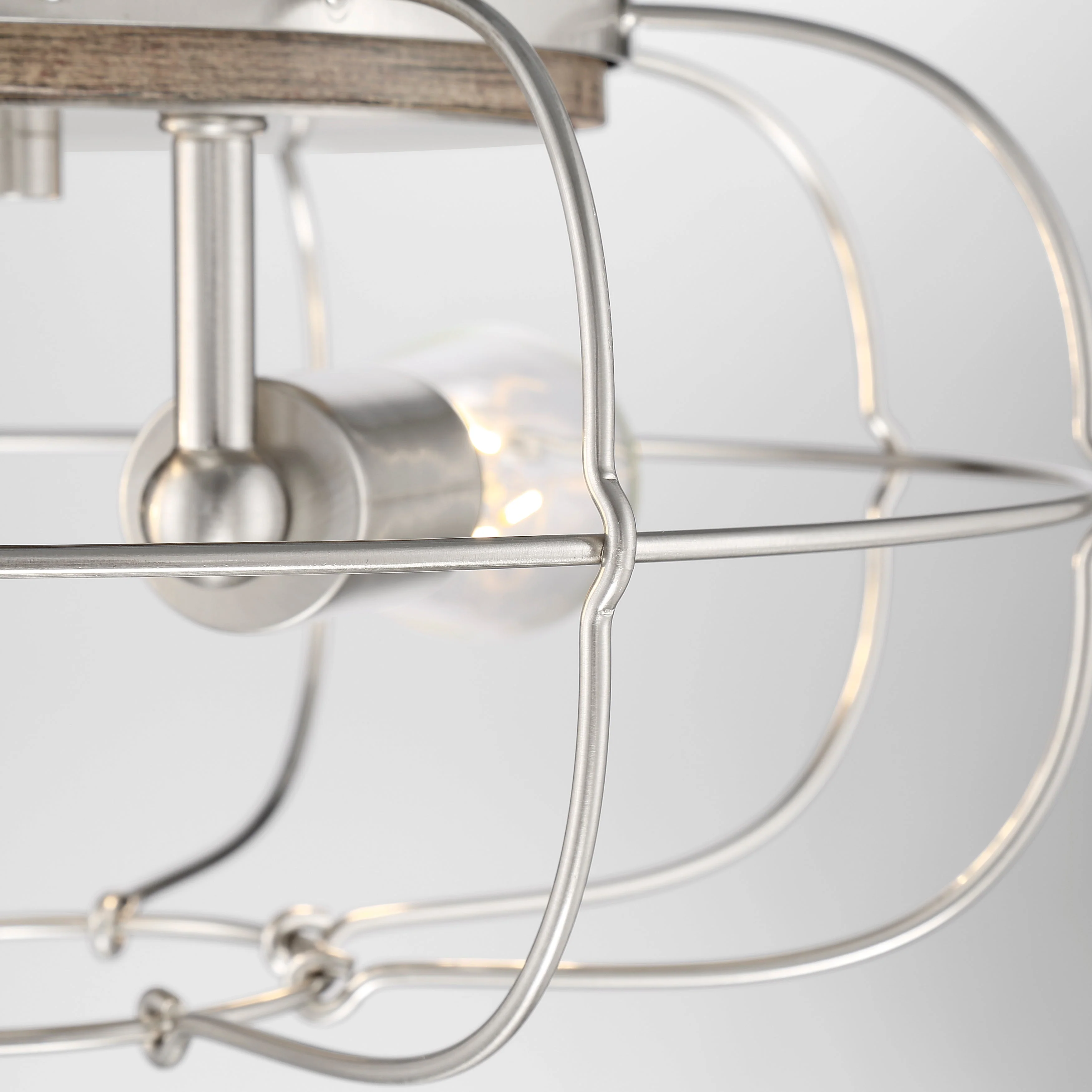 LYAM® 14 inch 2-Light Flush Mount Light Fixture - Brushed Nickel Finish - Image 10
