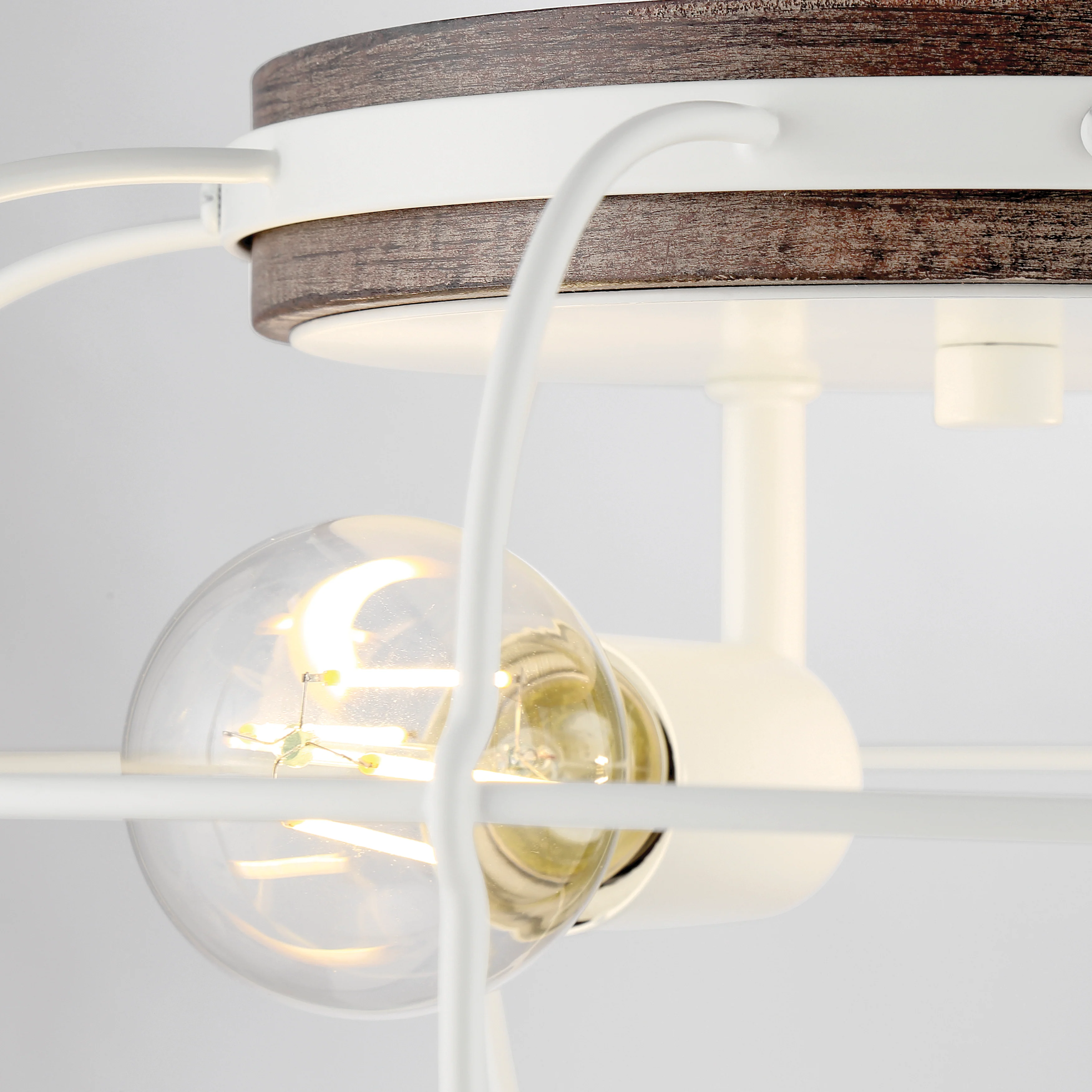 LYAM™ 14 inch 2-Light Flush Mount Light Fixture - Matte White Finish - Image 7