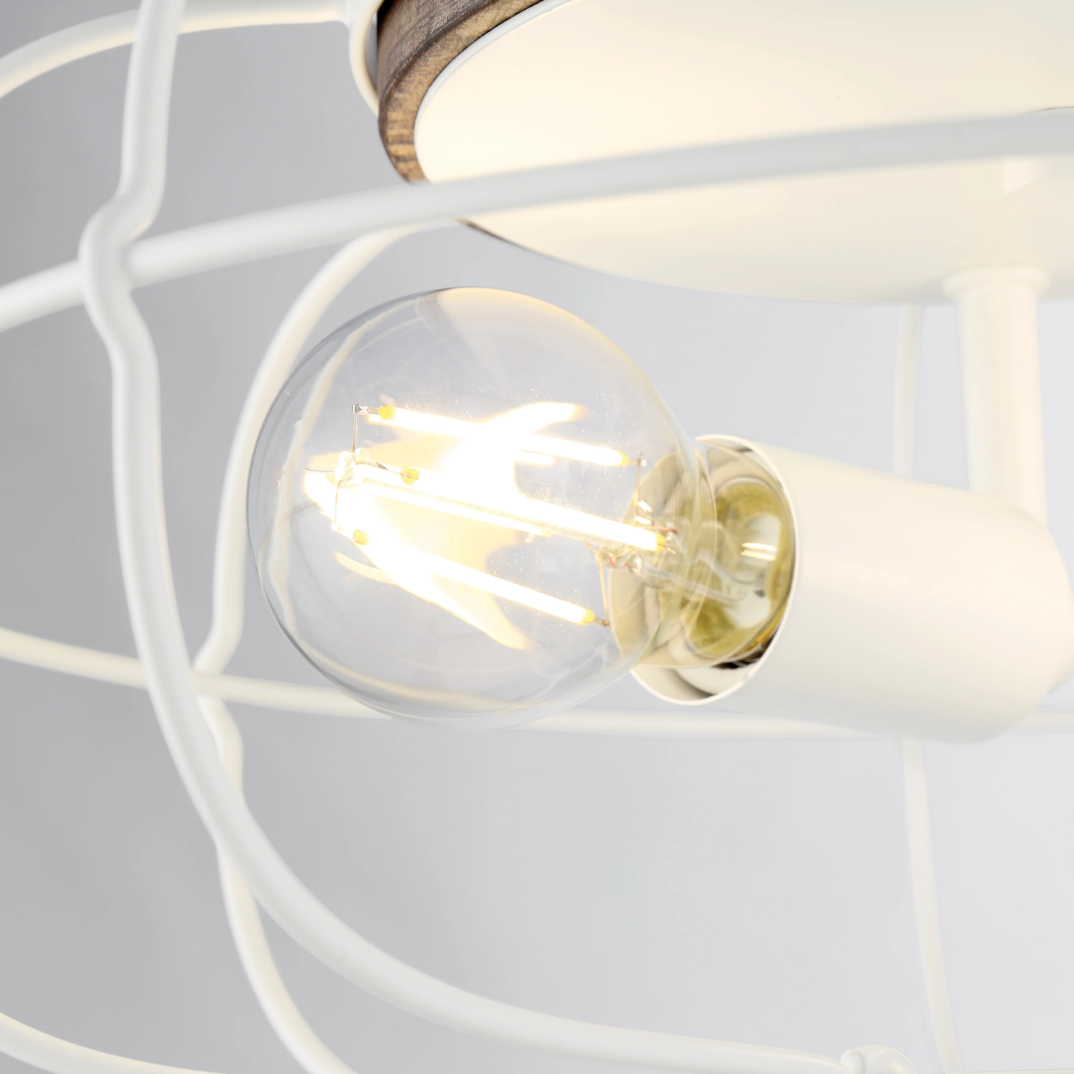 LYAM™ 14 inch 2-Light Flush Mount Light Fixture - Matte White Finish - Image 8