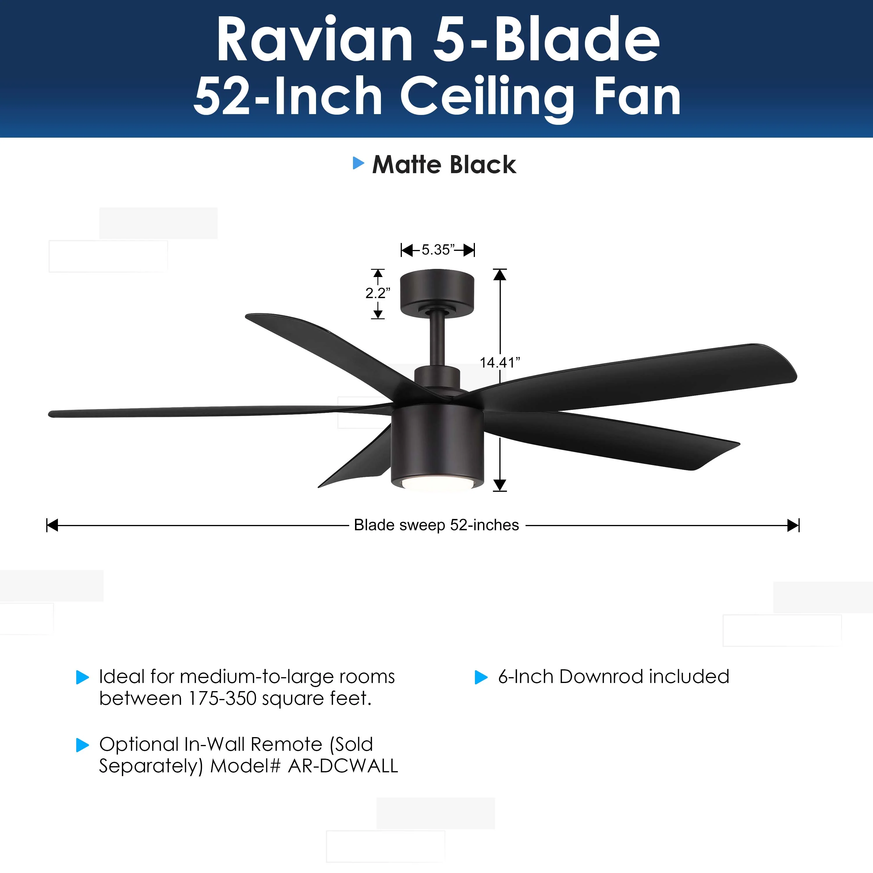 RAVIAN® 52" Ceiling Fan - Image 12