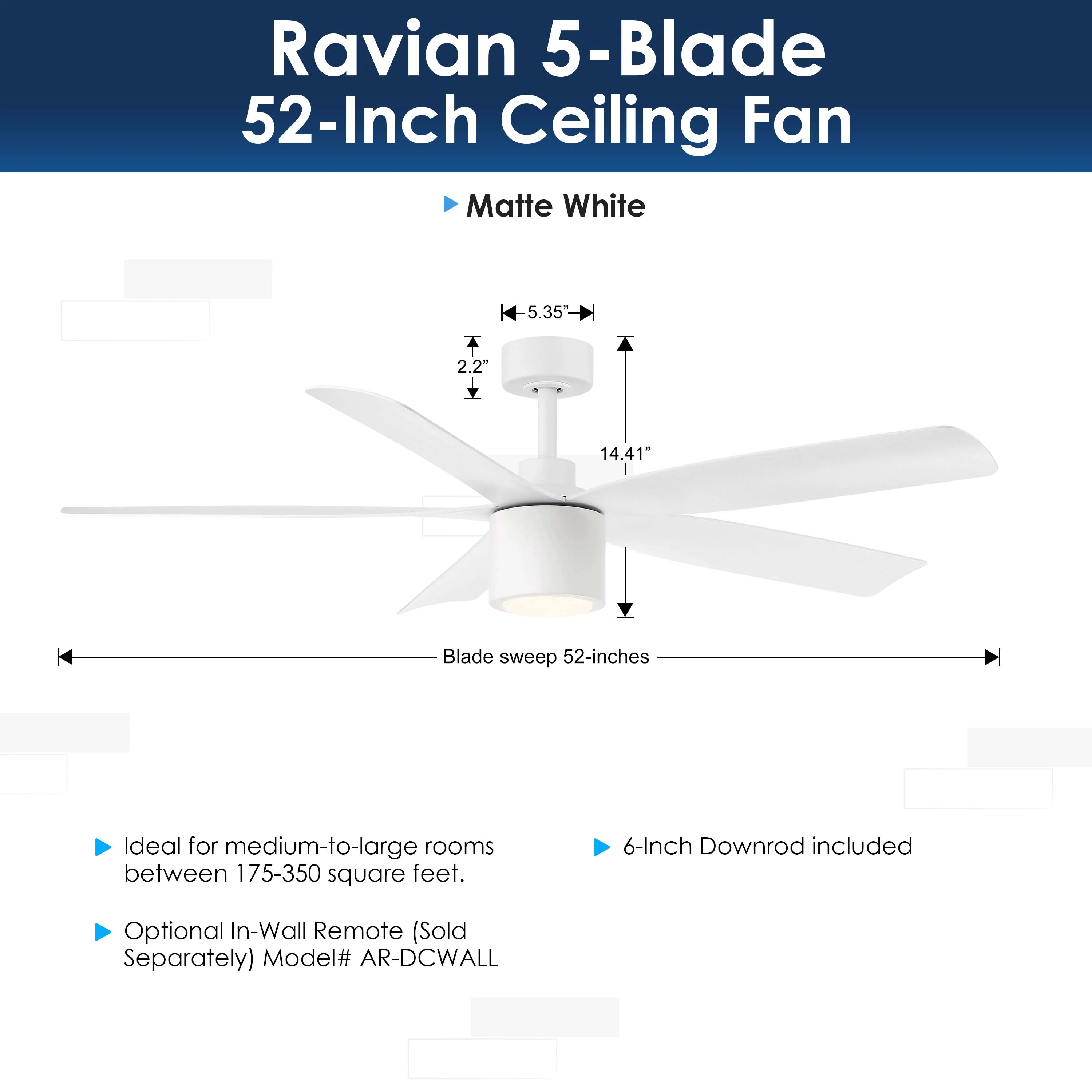 RAVIAN® 52" Ceiling Fan - Image 21