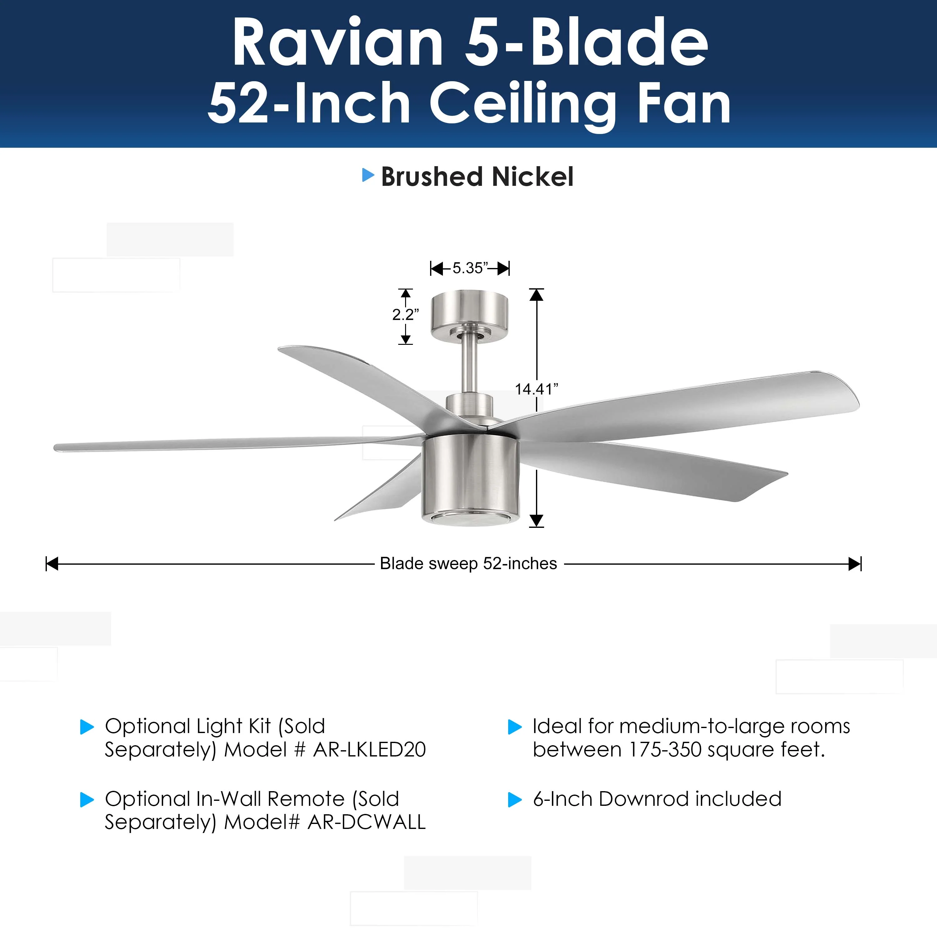 RAVIAN® 52" Ceiling Fan - Image 7